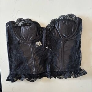 Vintage Victoria’s Secret black corset lace bustier